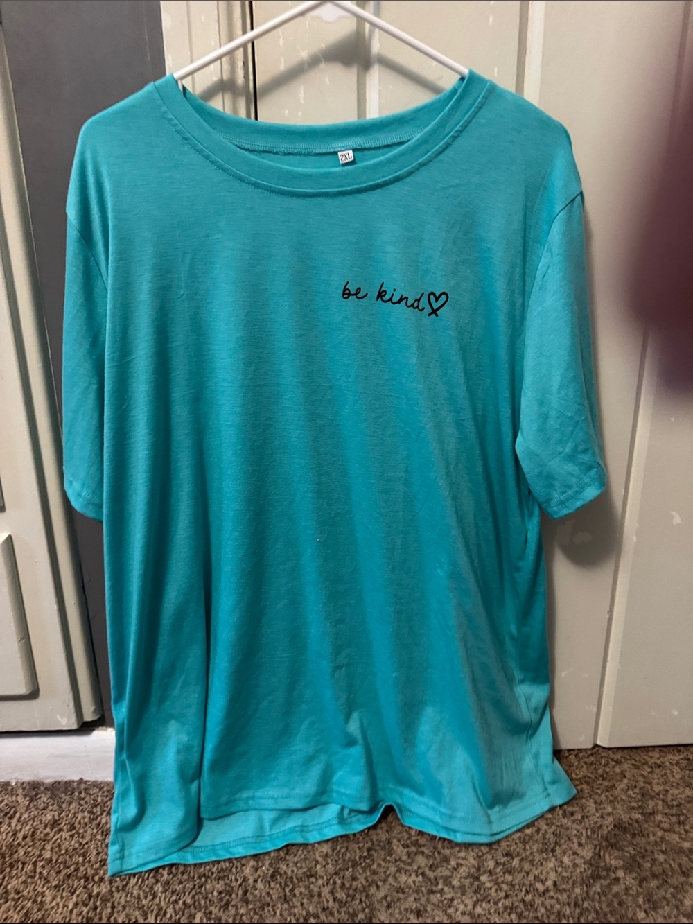 Be Kind Heart Women’s Turquoise Tee Brand New! See back picture.